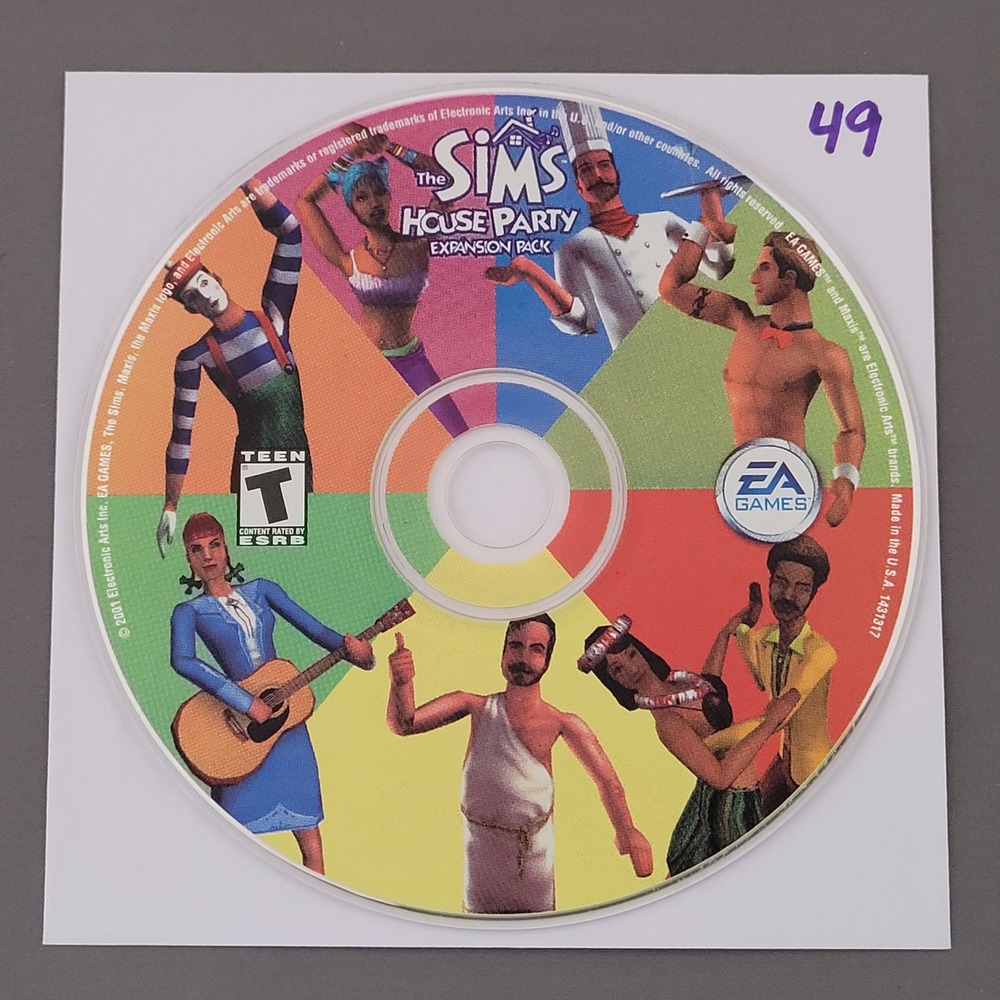 The Sims House Party by EA Games (PC CD-ROM, 2001) Simulation - DISC ONLY